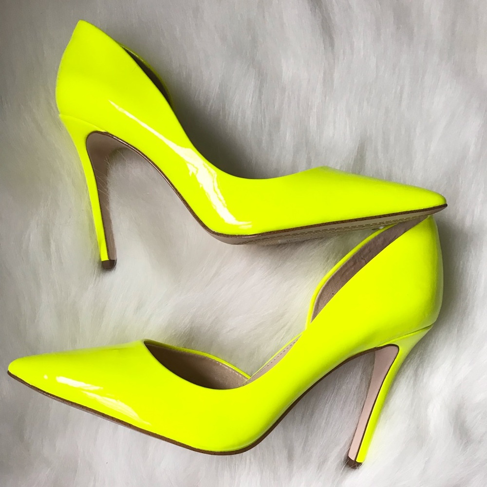 NEW Jessica Simpson Prizma neon patent heels 7.5
